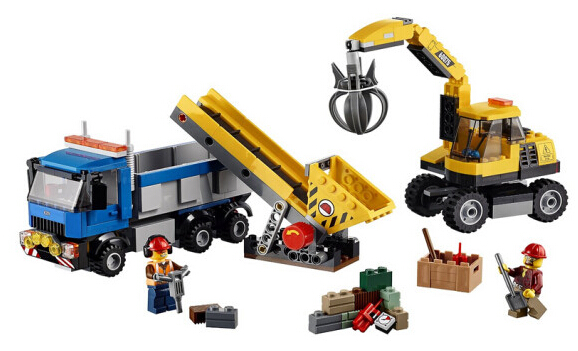 lego 60075 乐高城市系列挖掘机和卡车