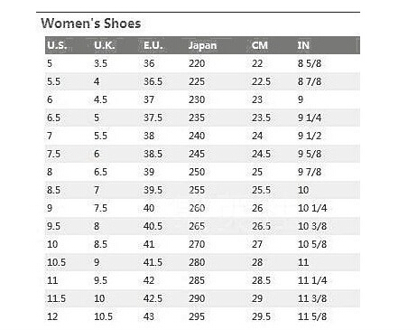 海淘鞋子尺码攻略,适合美亚,6pm,日亚等网站